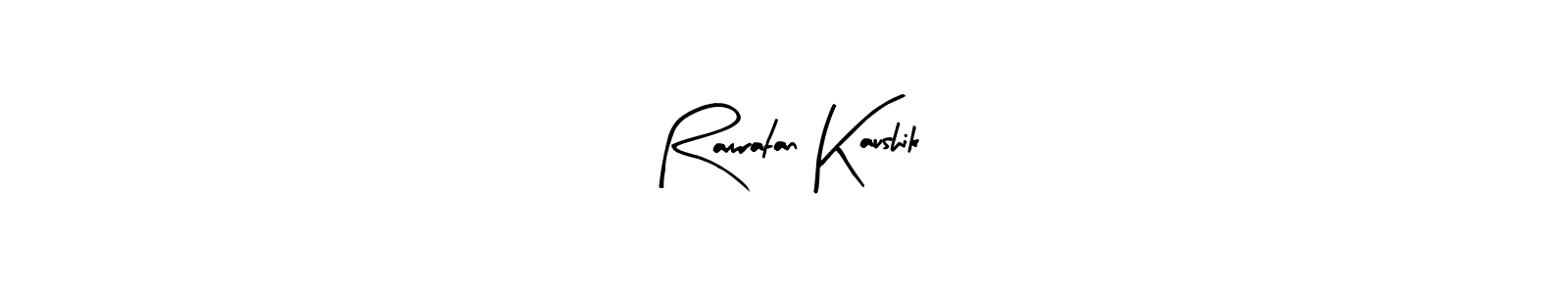 Arty Signature is a professional signature style that is perfect for those who want to add a touch of class to their signature. It is also a great choice for those who want to make their signature more unique. Get Ramratan Kaushik name to fancy signature for free. Ramratan Kaushik signature style 8 images and pictures png