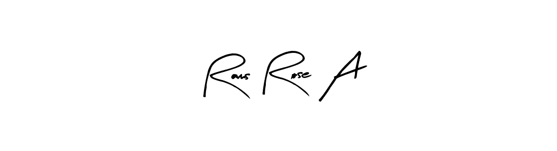 Design your own signature with our free online signature maker. With this signature software, you can create a handwritten (Arty Signature) signature for name Rams Rose A. Rams Rose A signature style 8 images and pictures png