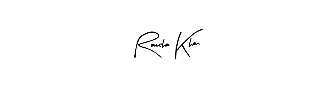 Similarly Arty Signature is the best handwritten signature design. Signature creator online .You can use it as an online autograph creator for name Ramsha Khan. Ramsha Khan signature style 8 images and pictures png