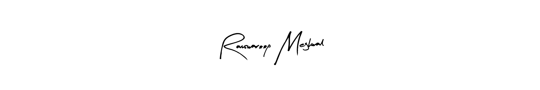 Here are the top 10 professional signature styles for the name Ramswaroop Meghwal. These are the best autograph styles you can use for your name. Ramswaroop Meghwal signature style 8 images and pictures png