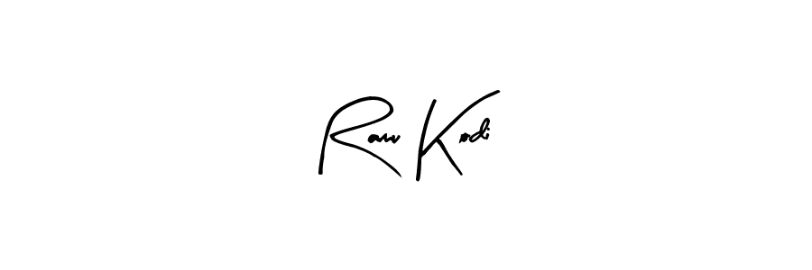 Create a beautiful signature design for name Ramu Kodi. With this signature (Arty Signature) fonts, you can make a handwritten signature for free. Ramu Kodi signature style 8 images and pictures png