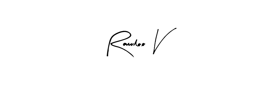 if you are searching for the best signature style for your name Ramuloo V. so please give up your signature search. here we have designed multiple signature styles  using Arty Signature. Ramuloo V signature style 8 images and pictures png