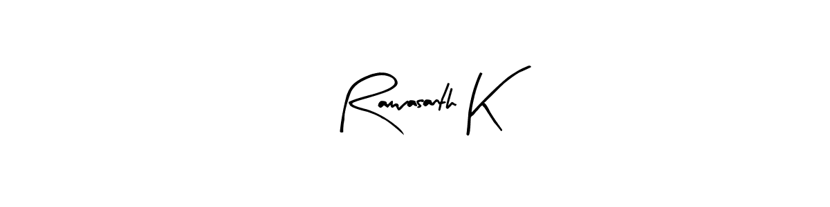 Design your own signature with our free online signature maker. With this signature software, you can create a handwritten (Arty Signature) signature for name Ramvasanth K. Ramvasanth K signature style 8 images and pictures png
