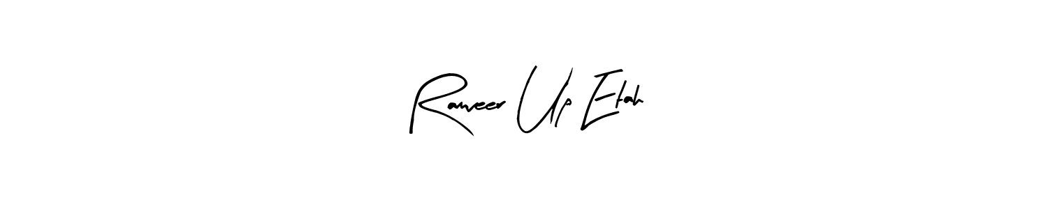 Create a beautiful signature design for name Ramveer Up Etah. With this signature (Arty Signature) fonts, you can make a handwritten signature for free. Ramveer Up Etah signature style 8 images and pictures png