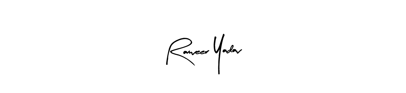 if you are searching for the best signature style for your name Ramveer Yadav. so please give up your signature search. here we have designed multiple signature styles  using Arty Signature. Ramveer Yadav signature style 8 images and pictures png