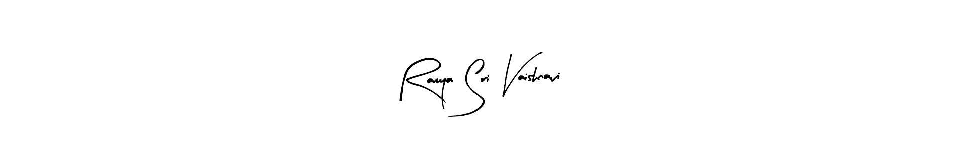 This is the best signature style for the Ramya Sri Vaishnavi name. Also you like these signature font (Arty Signature). Mix name signature. Ramya Sri Vaishnavi signature style 8 images and pictures png