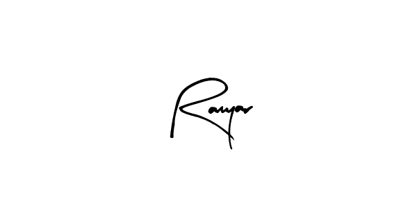 Similarly Arty Signature is the best handwritten signature design. Signature creator online .You can use it as an online autograph creator for name Ramyar. Ramyar signature style 8 images and pictures png