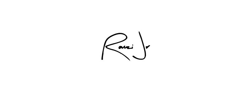 if you are searching for the best signature style for your name Ramzi Jr. so please give up your signature search. here we have designed multiple signature styles  using Arty Signature. Ramzi Jr signature style 8 images and pictures png