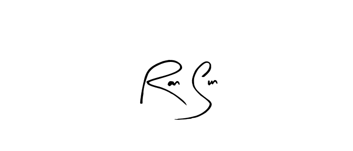 How to make Ran Sun name signature. Use Arty Signature style for creating short signs online. This is the latest handwritten sign. Ran Sun signature style 8 images and pictures png