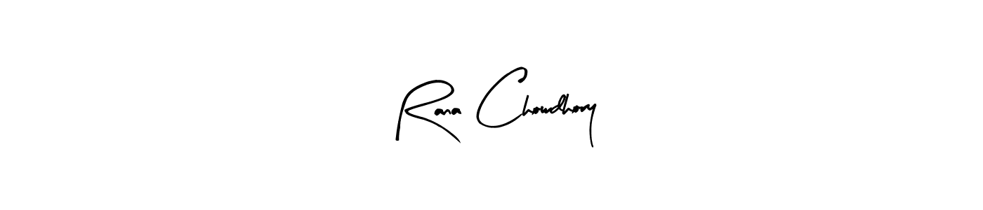 How to make Rana Chowdhory name signature. Use Arty Signature style for creating short signs online. This is the latest handwritten sign. Rana Chowdhory signature style 8 images and pictures png