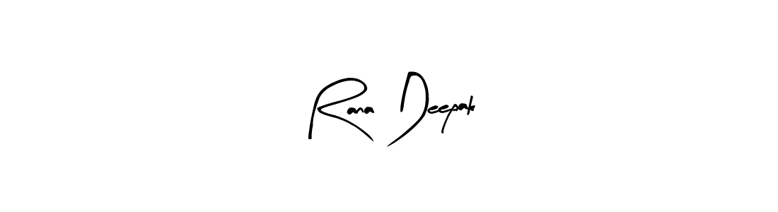 How to make Rana Deepak name signature. Use Arty Signature style for creating short signs online. This is the latest handwritten sign. Rana Deepak signature style 8 images and pictures png