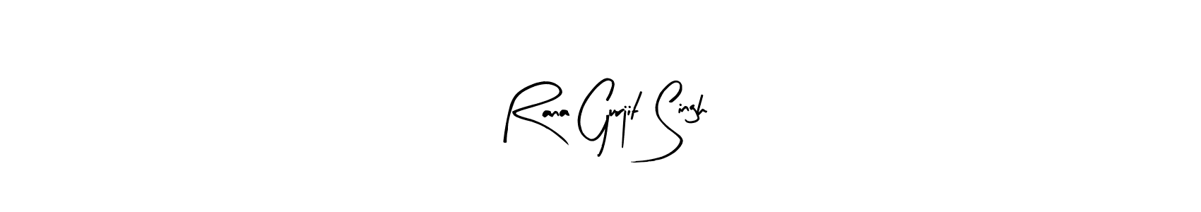 Arty Signature is a professional signature style that is perfect for those who want to add a touch of class to their signature. It is also a great choice for those who want to make their signature more unique. Get Rana Gurjit Singh name to fancy signature for free. Rana Gurjit Singh signature style 8 images and pictures png
