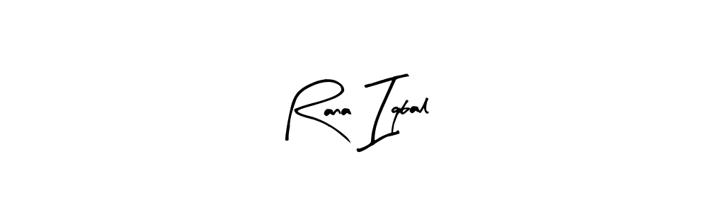 Create a beautiful signature design for name Rana Iqbal. With this signature (Arty Signature) fonts, you can make a handwritten signature for free. Rana Iqbal signature style 8 images and pictures png