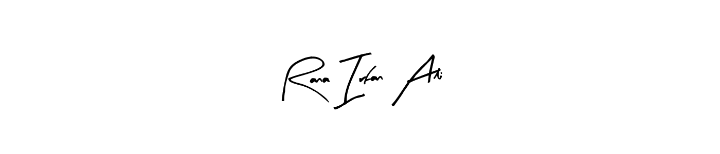 This is the best signature style for the Rana Irfan Ali name. Also you like these signature font (Arty Signature). Mix name signature. Rana Irfan Ali signature style 8 images and pictures png