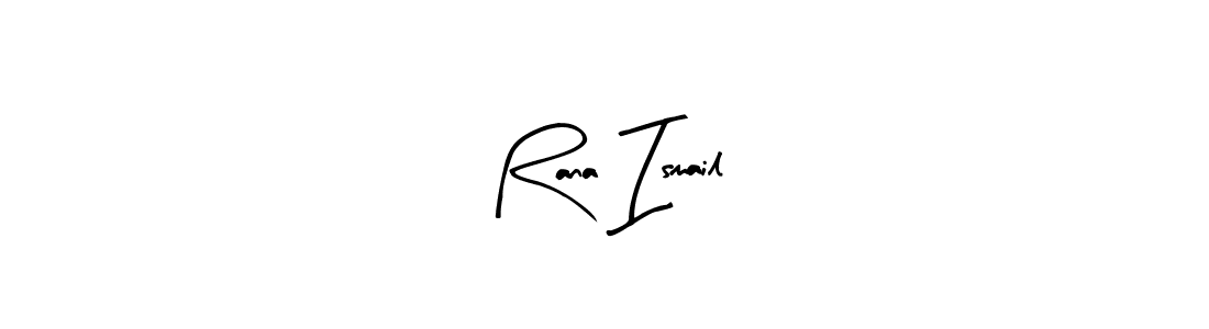 Use a signature maker to create a handwritten signature online. With this signature software, you can design (Arty Signature) your own signature for name Rana Ismail. Rana Ismail signature style 8 images and pictures png