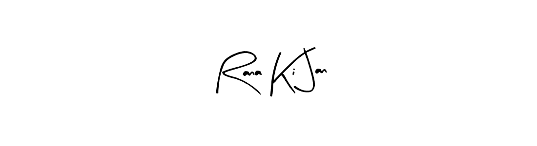 Arty Signature is a professional signature style that is perfect for those who want to add a touch of class to their signature. It is also a great choice for those who want to make their signature more unique. Get Rana Ki Jan name to fancy signature for free. Rana Ki Jan signature style 8 images and pictures png