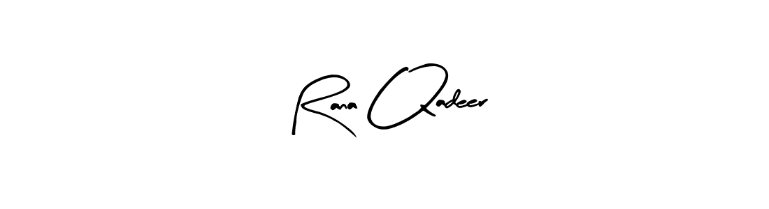 Also You can easily find your signature by using the search form. We will create Rana Qadeer name handwritten signature images for you free of cost using Arty Signature sign style. Rana Qadeer signature style 8 images and pictures png