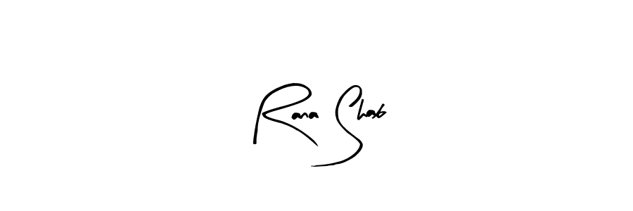 Arty Signature is a professional signature style that is perfect for those who want to add a touch of class to their signature. It is also a great choice for those who want to make their signature more unique. Get Rana Shab name to fancy signature for free. Rana Shab signature style 8 images and pictures png