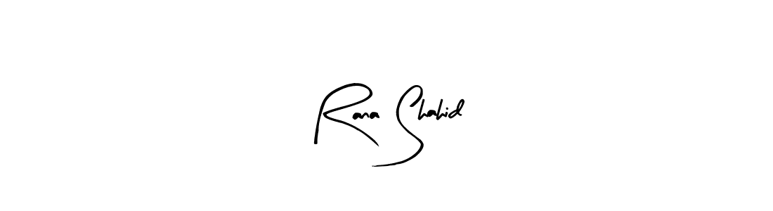 Use a signature maker to create a handwritten signature online. With this signature software, you can design (Arty Signature) your own signature for name Rana Shahid. Rana Shahid signature style 8 images and pictures png