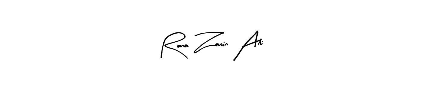 Arty Signature is a professional signature style that is perfect for those who want to add a touch of class to their signature. It is also a great choice for those who want to make their signature more unique. Get Rana Zamin Ali name to fancy signature for free. Rana Zamin Ali signature style 8 images and pictures png