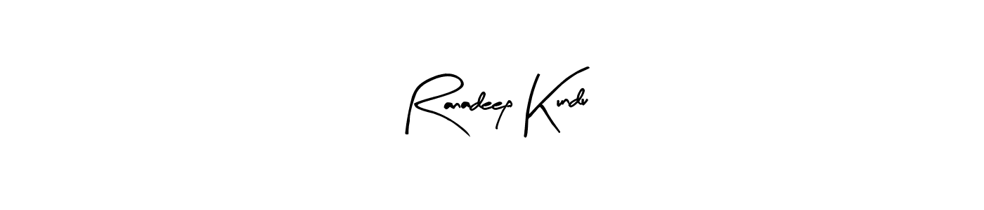 Create a beautiful signature design for name Ranadeep Kundu. With this signature (Arty Signature) fonts, you can make a handwritten signature for free. Ranadeep Kundu signature style 8 images and pictures png