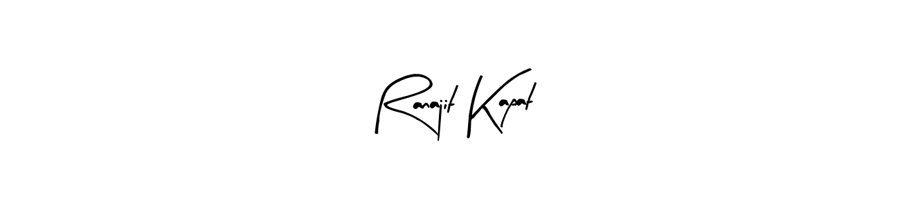 Use a signature maker to create a handwritten signature online. With this signature software, you can design (Arty Signature) your own signature for name Ranajit Kapat. Ranajit Kapat signature style 8 images and pictures png