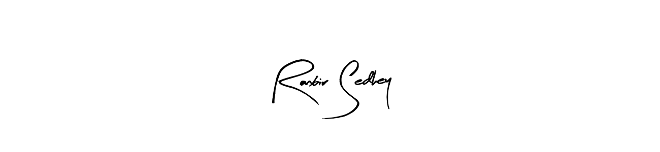 How to make Ranbir Sedhey name signature. Use Arty Signature style for creating short signs online. This is the latest handwritten sign. Ranbir Sedhey signature style 8 images and pictures png