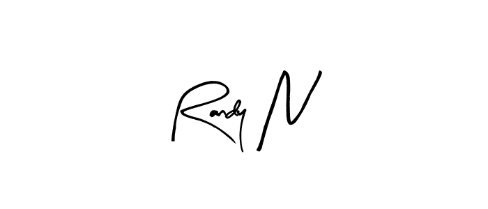 Make a beautiful signature design for name Randy N. With this signature (Arty Signature) style, you can create a handwritten signature for free. Randy N signature style 8 images and pictures png