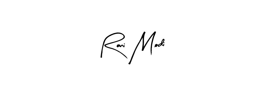 How to make Rani Modi signature? Arty Signature is a professional autograph style. Create handwritten signature for Rani Modi name. Rani Modi signature style 8 images and pictures png