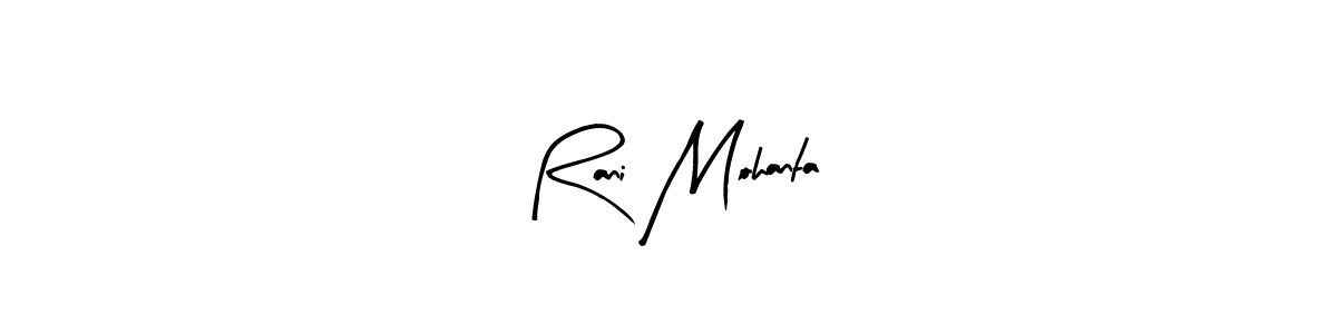 Also You can easily find your signature by using the search form. We will create Rani Mohanta name handwritten signature images for you free of cost using Arty Signature sign style. Rani Mohanta signature style 8 images and pictures png