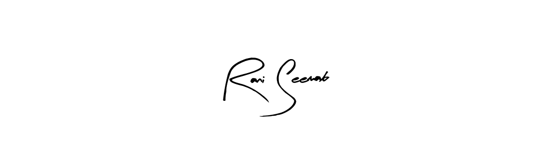 How to make Rani Seemab signature? Arty Signature is a professional autograph style. Create handwritten signature for Rani Seemab name. Rani Seemab signature style 8 images and pictures png