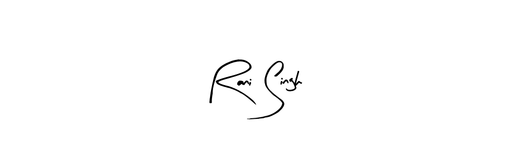 How to make Rani Singh name signature. Use Arty Signature style for creating short signs online. This is the latest handwritten sign. Rani Singh signature style 8 images and pictures png