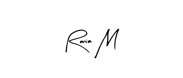 It looks lik you need a new signature style for name Rania M. Design unique handwritten (Arty Signature) signature with our free signature maker in just a few clicks. Rania M signature style 8 images and pictures png