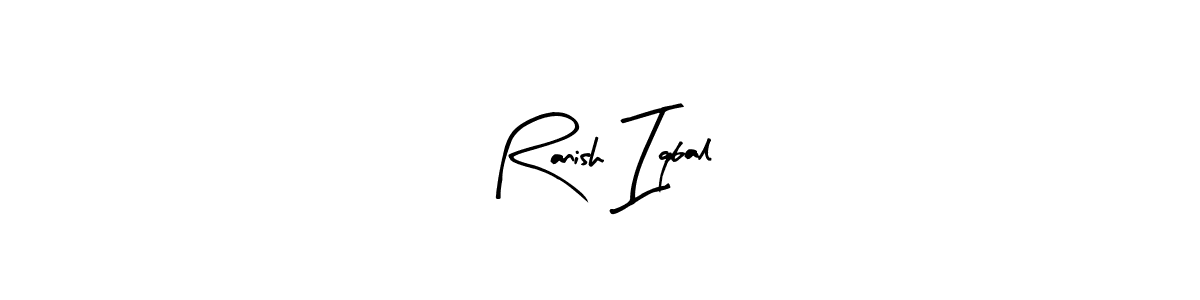 Ranish Iqbal stylish signature style. Best Handwritten Sign (Arty Signature) for my name. Handwritten Signature Collection Ideas for my name Ranish Iqbal. Ranish Iqbal signature style 8 images and pictures png
