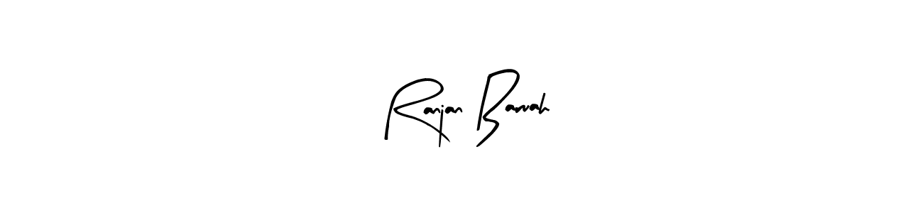 Similarly Arty Signature is the best handwritten signature design. Signature creator online .You can use it as an online autograph creator for name Ranjan Baruah. Ranjan Baruah signature style 8 images and pictures png