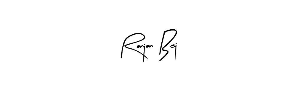 Arty Signature is a professional signature style that is perfect for those who want to add a touch of class to their signature. It is also a great choice for those who want to make their signature more unique. Get Ranjan Bej name to fancy signature for free. Ranjan Bej signature style 8 images and pictures png
