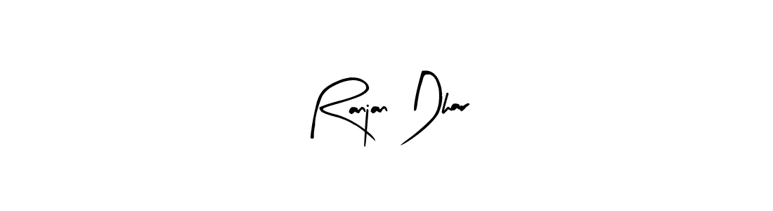 Similarly Arty Signature is the best handwritten signature design. Signature creator online .You can use it as an online autograph creator for name Ranjan Dhar. Ranjan Dhar signature style 8 images and pictures png