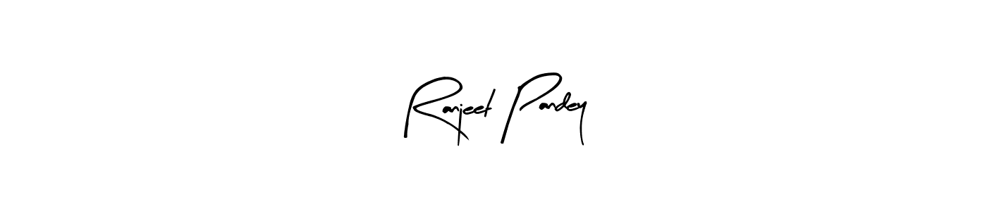 Arty Signature is a professional signature style that is perfect for those who want to add a touch of class to their signature. It is also a great choice for those who want to make their signature more unique. Get Ranjeet Pandey name to fancy signature for free. Ranjeet Pandey signature style 8 images and pictures png