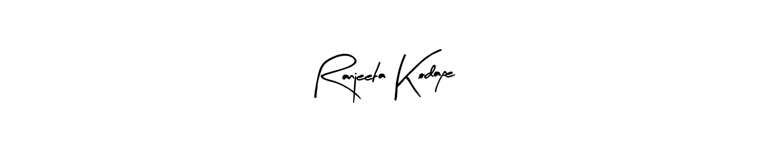 Also we have Ranjeeta Kodape name is the best signature style. Create professional handwritten signature collection using Arty Signature autograph style. Ranjeeta Kodape signature style 8 images and pictures png