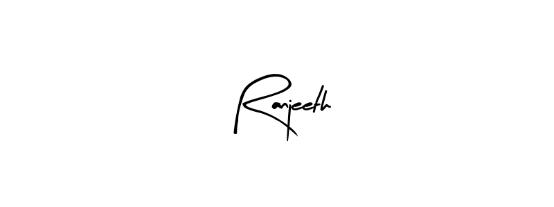 Create a beautiful signature design for name Ranjeeth. With this signature (Arty Signature) fonts, you can make a handwritten signature for free. Ranjeeth signature style 8 images and pictures png