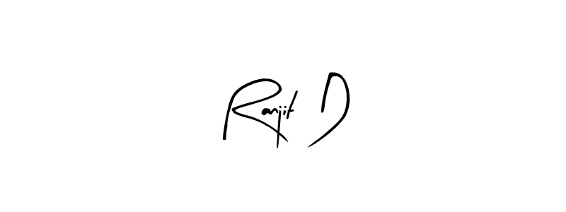 The best way (Arty Signature) to make a short signature is to pick only two or three words in your name. The name Ranjit D include a total of six letters. For converting this name. Ranjit D signature style 8 images and pictures png