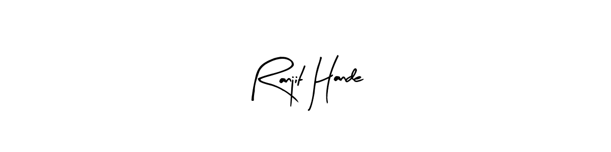 Ranjit Hande stylish signature style. Best Handwritten Sign (Arty Signature) for my name. Handwritten Signature Collection Ideas for my name Ranjit Hande. Ranjit Hande signature style 8 images and pictures png