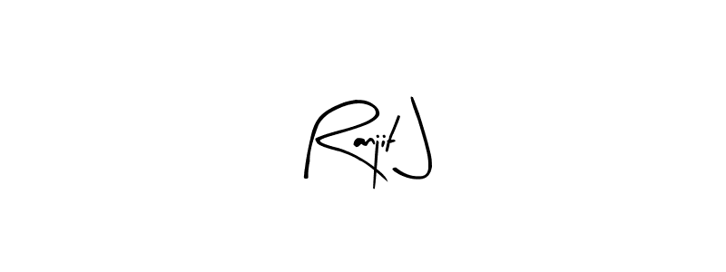 Ranjit J stylish signature style. Best Handwritten Sign (Arty Signature) for my name. Handwritten Signature Collection Ideas for my name Ranjit J. Ranjit J signature style 8 images and pictures png