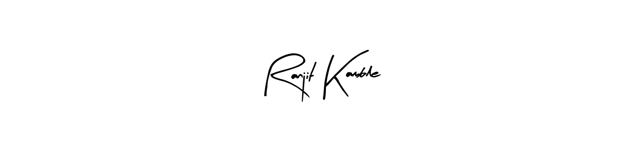 Arty Signature is a professional signature style that is perfect for those who want to add a touch of class to their signature. It is also a great choice for those who want to make their signature more unique. Get Ranjit Kamble name to fancy signature for free. Ranjit Kamble signature style 8 images and pictures png