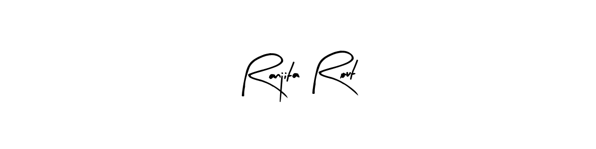 if you are searching for the best signature style for your name Ranjita Rout. so please give up your signature search. here we have designed multiple signature styles  using Arty Signature. Ranjita Rout signature style 8 images and pictures png