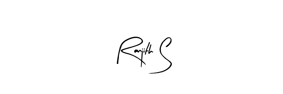 Arty Signature is a professional signature style that is perfect for those who want to add a touch of class to their signature. It is also a great choice for those who want to make their signature more unique. Get Ranjith S name to fancy signature for free. Ranjith S signature style 8 images and pictures png