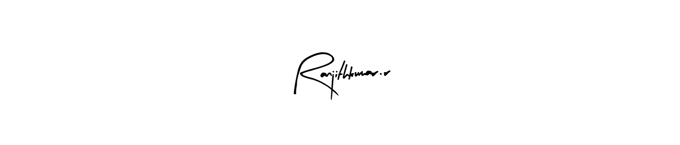 Create a beautiful signature design for name Ranjithkumar.r. With this signature (Arty Signature) fonts, you can make a handwritten signature for free. Ranjithkumar.r signature style 8 images and pictures png