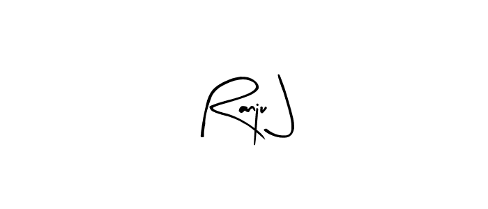 Create a beautiful signature design for name Ranju J. With this signature (Arty Signature) fonts, you can make a handwritten signature for free. Ranju J signature style 8 images and pictures png