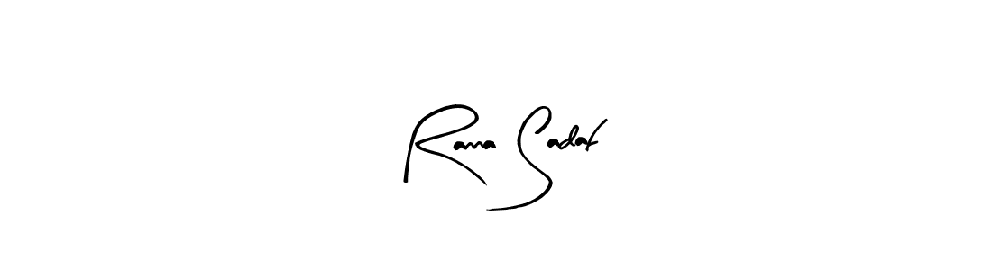 See photos of Ranna Sadaf official signature by Spectra . Check more albums & portfolios. Read reviews & check more about Arty Signature font. Ranna Sadaf signature style 8 images and pictures png
