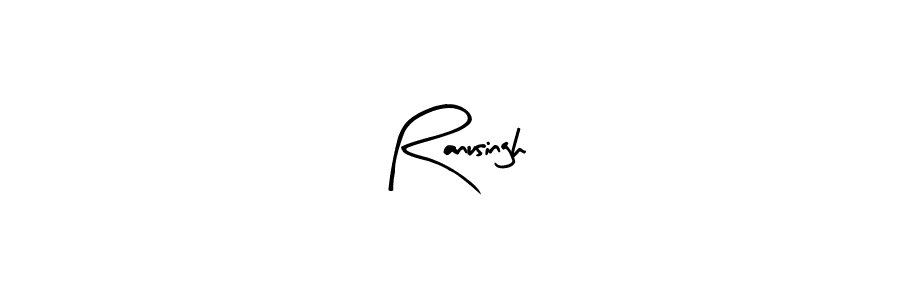 Use a signature maker to create a handwritten signature online. With this signature software, you can design (Arty Signature) your own signature for name Ranusingh. Ranusingh signature style 8 images and pictures png